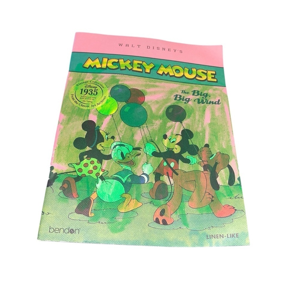 Mickey Mouse Disney book The Big, Big Wind vintage 35 anniversary animation